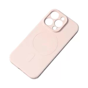 Silicone MagSafe-kompatibilis tok Samsung Galaxy S25 Edge - rózsaszín