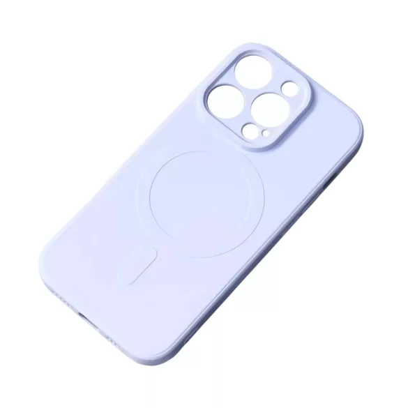 Silicone MagSafe-kompatibilis tok Samsung Galaxy S25 Edge - világoskék