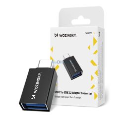 Wozinsky W10GY1S USB-C - USB-A 3.2 10Gb/s adapter - Fekete