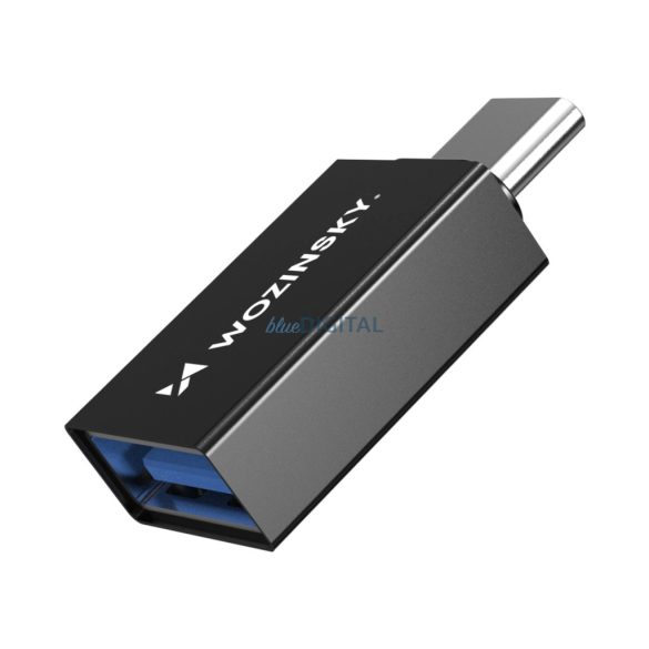 Wozinsky W10GY1S USB-C - USB-A 3.2 10Gb/s adapter - Fekete