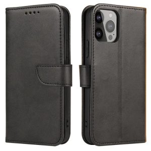 Magnet könyvtok iPhone 16e - fekete