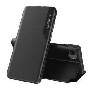 Eco Leather View könyvtok iPhone 16e - fekete