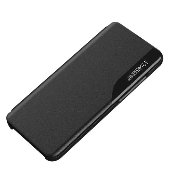 Eco Leather View könyvtok iPhone 16e - fekete