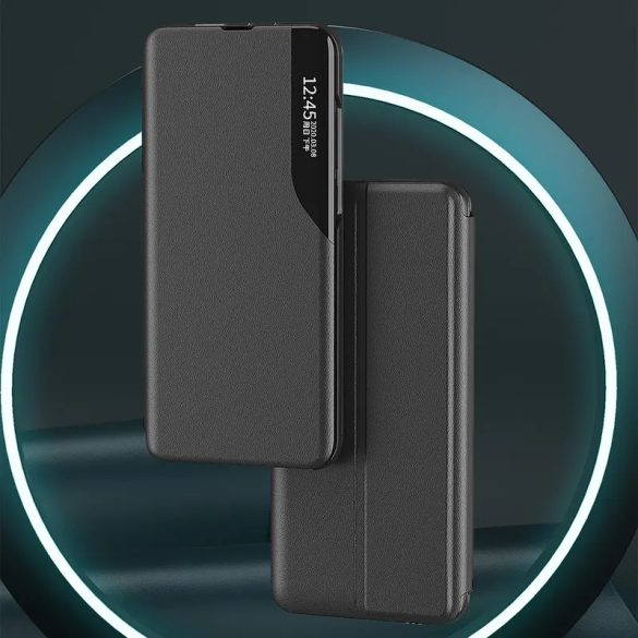 Eco Leather View könyvtok iPhone 16e - fekete