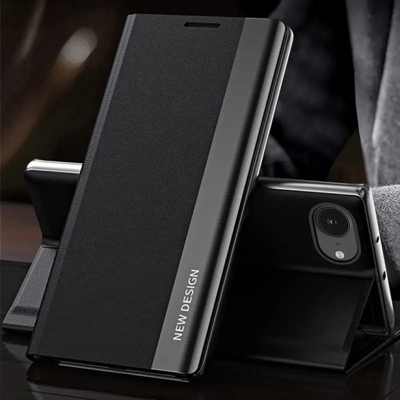 Sleep Pro könyvtok iPhone 16e - fekete