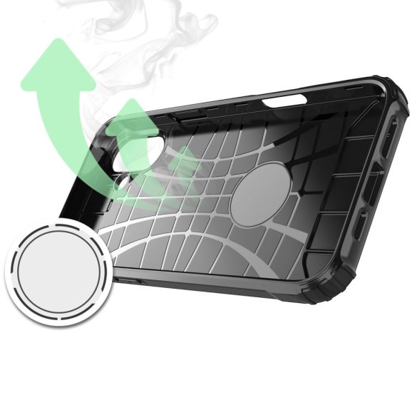 Hybrid Armor tok iPhone 16e - fekete