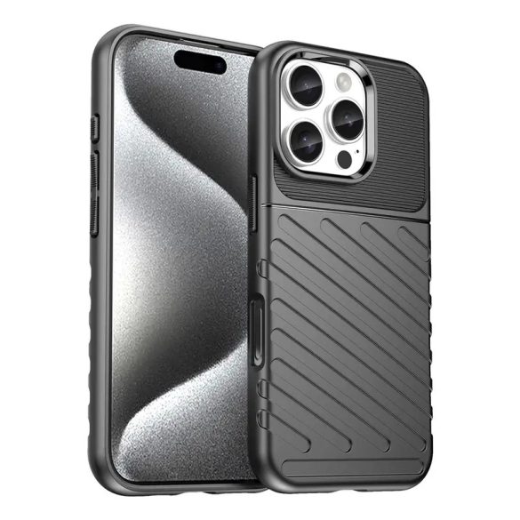 Thunder Armored tok iPhone 16e - fekete