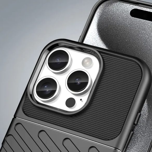 Thunder Armored tok iPhone 16e - fekete