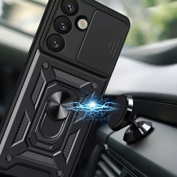 Hybrid Armor Camshield tok Samsung Galaxy S25 Edge - fekete