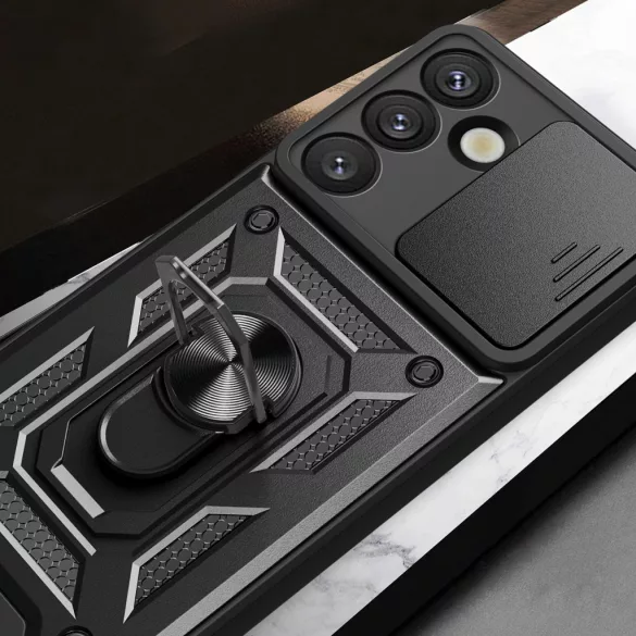 Hybrid Armor Camshield tok Samsung Galaxy S25 Edge - fekete