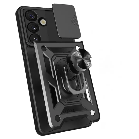 Hybrid Armor Camshield tok Samsung Galaxy S25 Edge - fekete