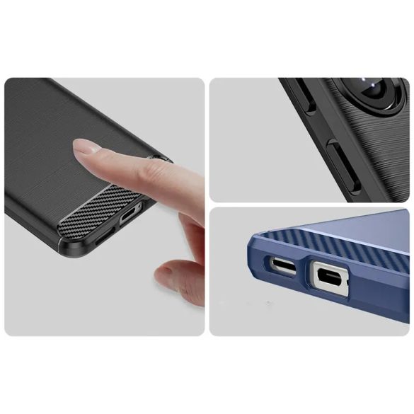 Carbon tok Samsung Galaxy S25 Edge - fekete