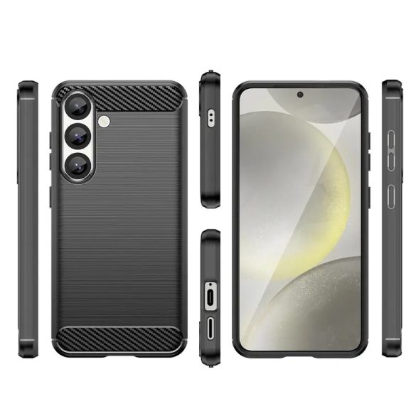Carbon tok Samsung Galaxy S25 Edge - fekete
