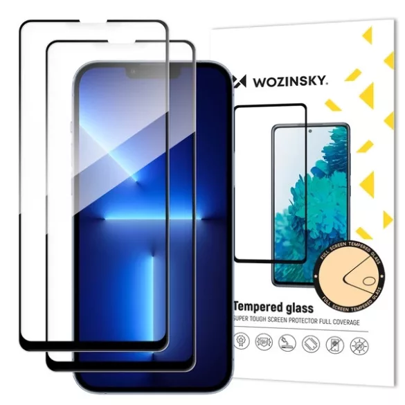 Wozinsky 9H edzett üveg fekete szegéllyel Samsung Galaxy A06 4G/Samsung Galaxy A06 5G - 2 db