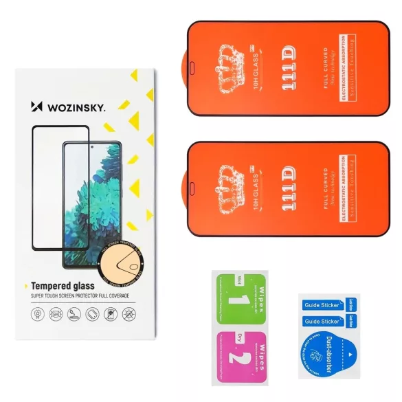 Wozinsky 9H edzett üveg fekete szegéllyel Samsung Galaxy A06 4G/Samsung Galaxy A06 5G - 2 db