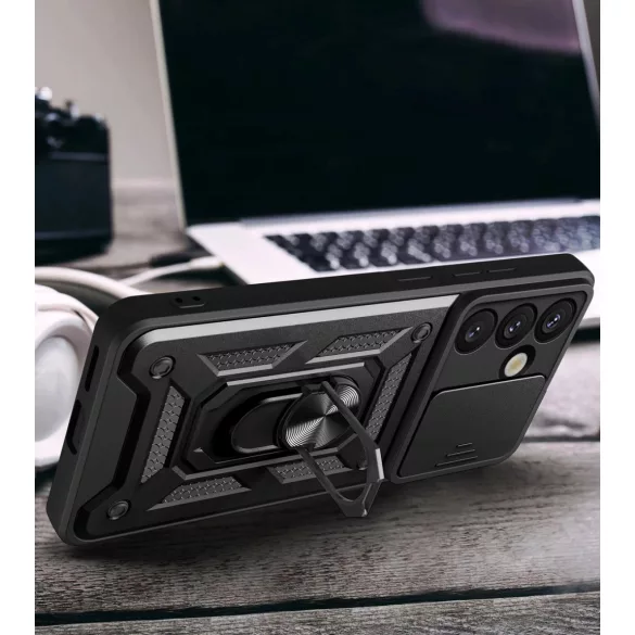 Hybrid Armor Camshield tok Infinix Hot 50 Pro 4G - fekete
