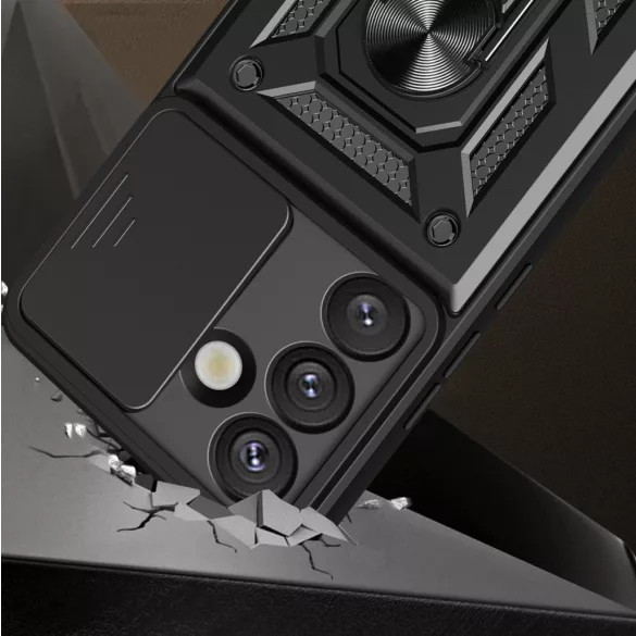Hybrid Armor Camshield tok Oppo A5 Pro 4G/5G - fekete