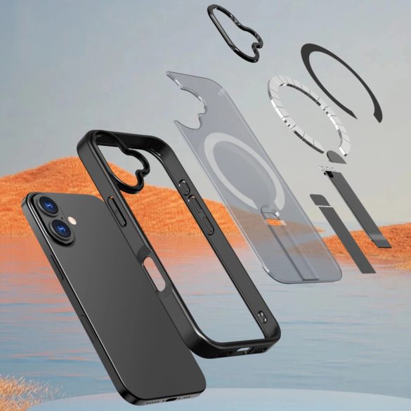 Hybrid Armor X MagSafe-kompatibilis tok iPhone 17 - fekete