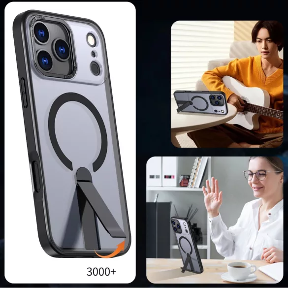 Hybrid Armor X MagSafe-kompatibilis tok iPhone 17 Pro - fekete