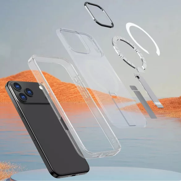 Hybrid Armor X MagSafe-kompatibilis tok iPhone 17 Pro - átlátszó
