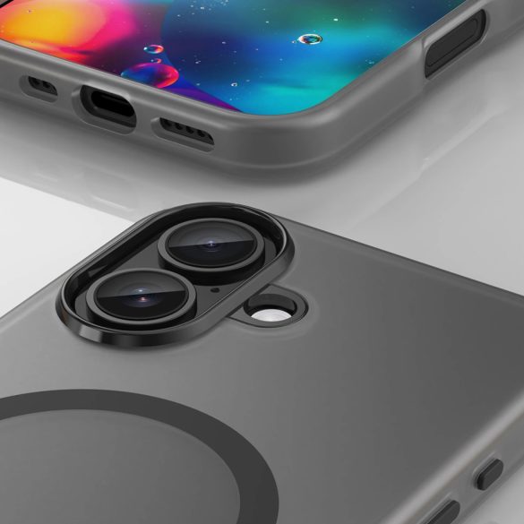 Magnetic Abrasive MagSafe-kompatibilis tok iPhone 17 - fekete