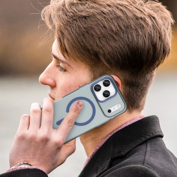 Magnetic Abrasive MagSafe-kompatibilis tok iPhone 17 Pro Max - kék