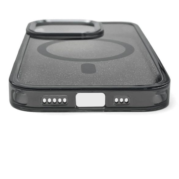 Csillám tok MagSafe kompatibilis iPhone 17 készülékhez - Fekete