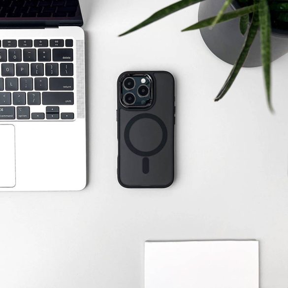 Csillám tok MagSafe kompatibilis iPhone 17 készülékhez - Fekete