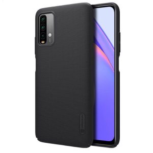 Nillkin Super Frosted Shield tok + kitámasztóval a Xiaomi Redmi Redmi Note 9T fekete