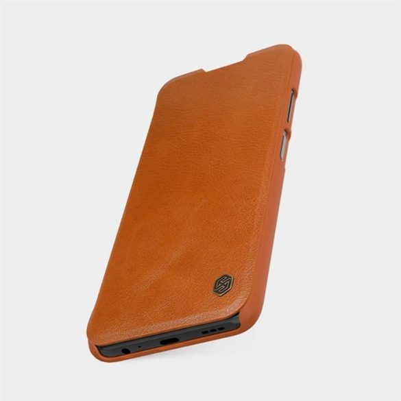Nillkin Qin eredeti bőr tok Xiaomi redmi Note 9T 5G barna