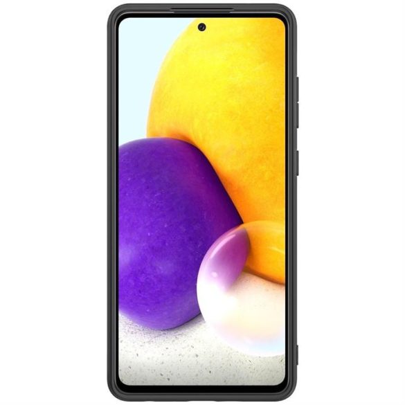 Nillkin textúrájú tok masszív telefontok gél tok és nylon hátán Samsung Galaxy A72 4G fekete