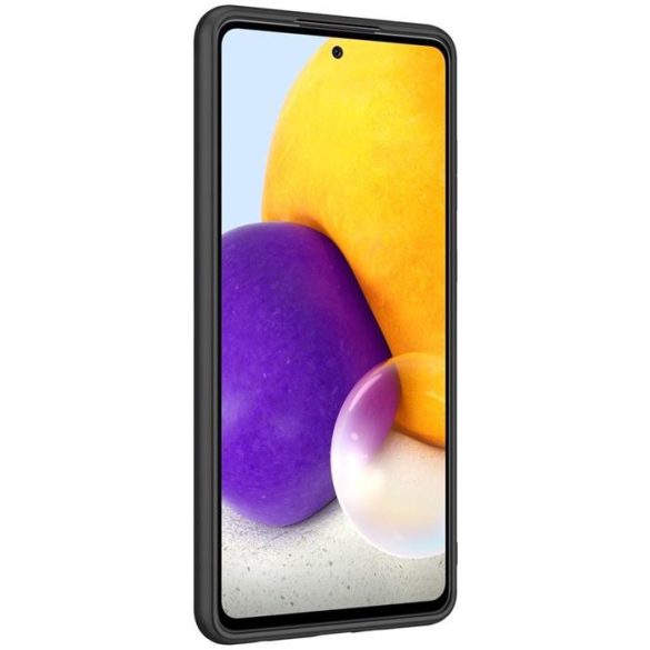 Nillkin textúrájú tok masszív telefontok gél tok és nylon hátán Samsung Galaxy A72 4G fekete