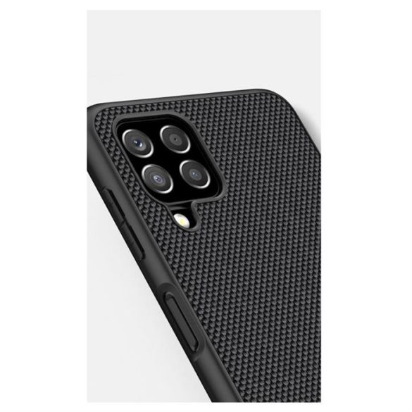 Nillkin Textured tok Robogott telefontok gEdgetoktel és nylonnal a hátsó Samsung Galaxy A22 4G fekete