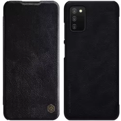   Nillkin Qin eredeti bőr telefontok a Samsung Galaxy A03s Black