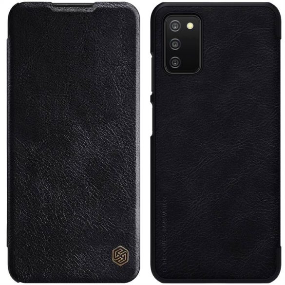 Nillkin Qin eredeti bőr telefontok a Samsung Galaxy A03s Black