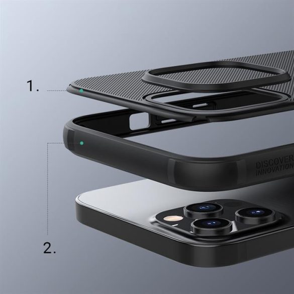 Nillkin Super Matted Shield tok + kitámasztható iPhone 13 Pro Black
