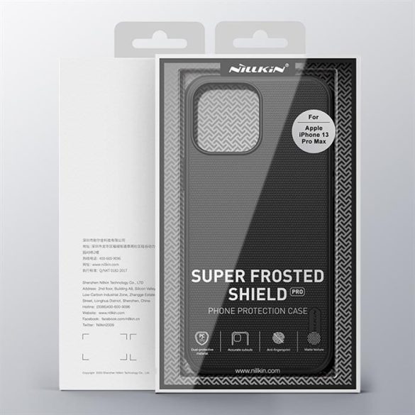 Nillkin Super Frosted Shield tok + kitámasztható iPhone 13 Pro max fekete