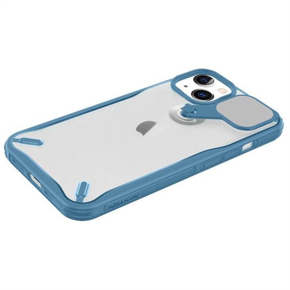Nillkin Cyclops tok Tartós telefon tok kameravédős telefontoklel és összecsukható kitámasztható iPhone 13 kék