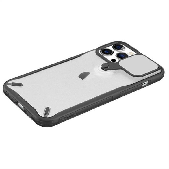 Nillkin Cyclops tok tartós telefontok kameravédős telefontok és összecsukható kitámasztóval iPhone 13 Pro fekete