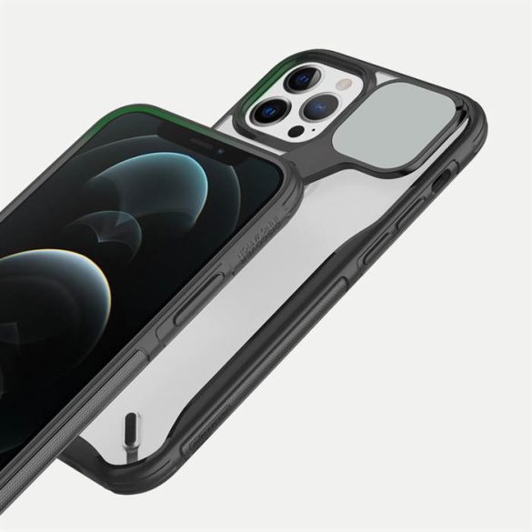 Nillkin Cyclops tok Tartós telefon tok kameravédős telefontok és összecsukható kitámasztható iPhone 13 Pro kék