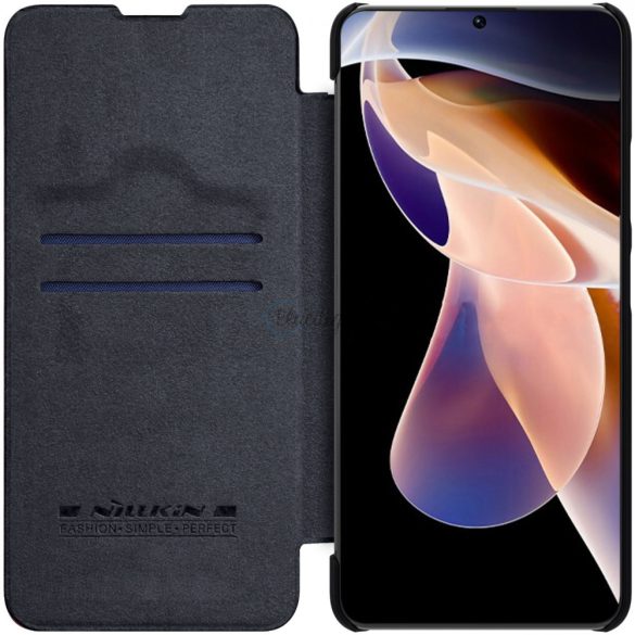 Nillkin Qin könyvtok Xiaomi 11i/Xiaomi 11i HyperCharge/Xiaomi Redmi Note 11 Pro Plus 5G - fekete