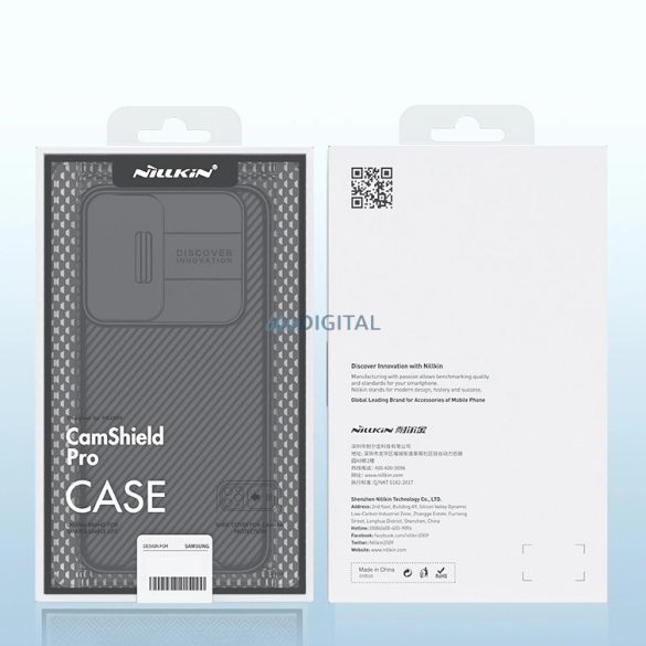 Nillkin CamShield Pro Case tok kamera lencse védővel Samsung Galaxy S22 - fekete