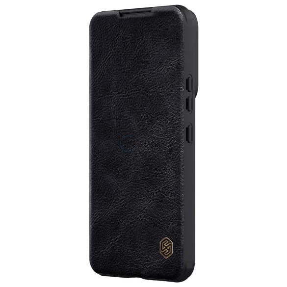 Nillkin Qin Leather Pro tok Samsung Galaxy S22 + (S22 Plus) Kameravédő fedővel fekete