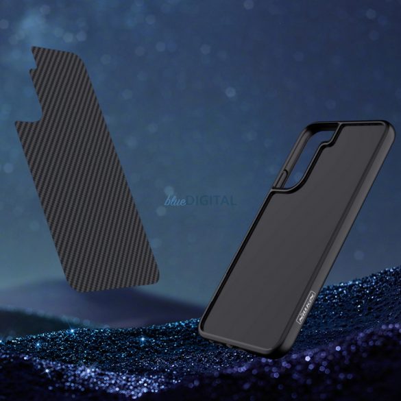 Nillkin Szintetikus anyagból készült tok ütésálló tok Samsung Galaxy S22 + (S22 Plus) fekete