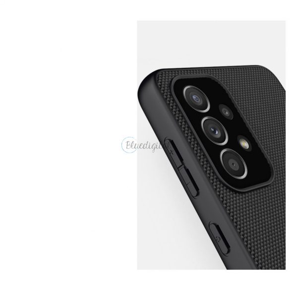 Nillkin texturált tok tartós, megerősített géltok nejlon hátlappal Samsung Galaxy A33 5G fekete