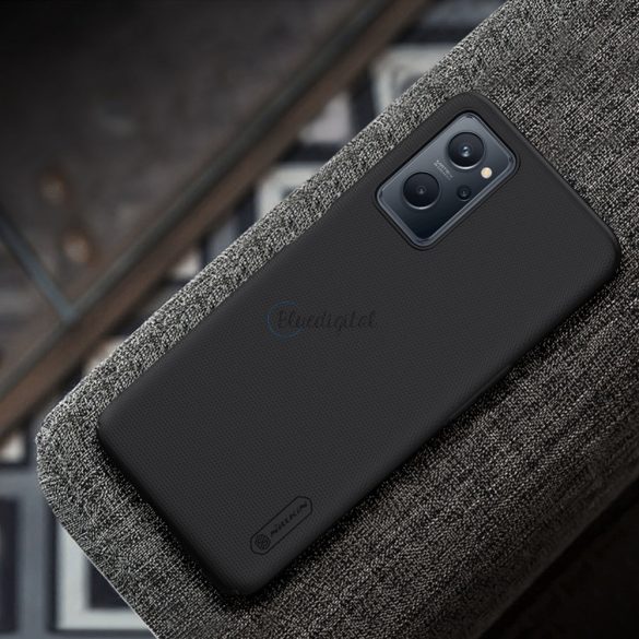 Nillkin Super Frosted Shield megerősített tasak telefontok + állvány Realme 9i fekete