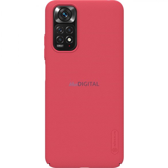 Nillkin Super Frosted Shield keményített tok + állvány Xiaomi Redmi Note 11S / Note 11 piros