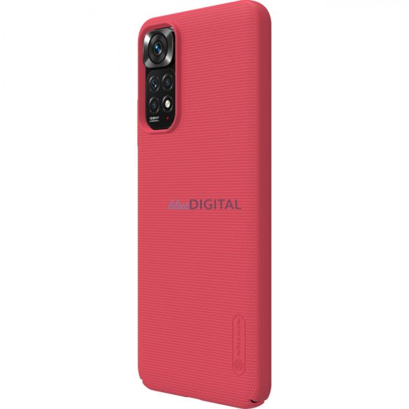 Nillkin Super Frosted Shield keményített tok + állvány Xiaomi Redmi Note 11S / Note 11 piros