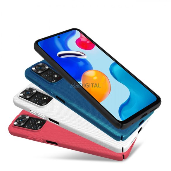 Nillkin Super Frosted Shield keményített tok + állvány Xiaomi Redmi Note 11S / Note 11 piros