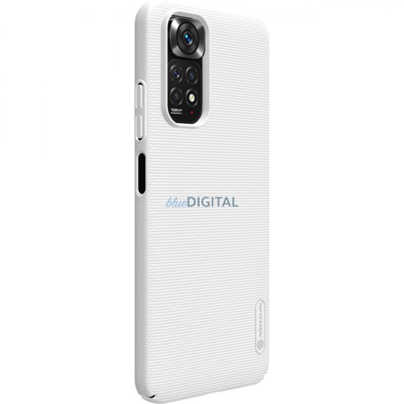 Nillkin Super Frosted Shield edzett borítás + állvány Xiaomi Redmi Note 11S / Note 11 fehér tok